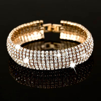 "Verona" - Crystal Bridal Bracelet - Available in Rhodium and Gold