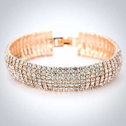 "Verona" - Crystal Bridal Bracelet - Available in Rhodium and Gold