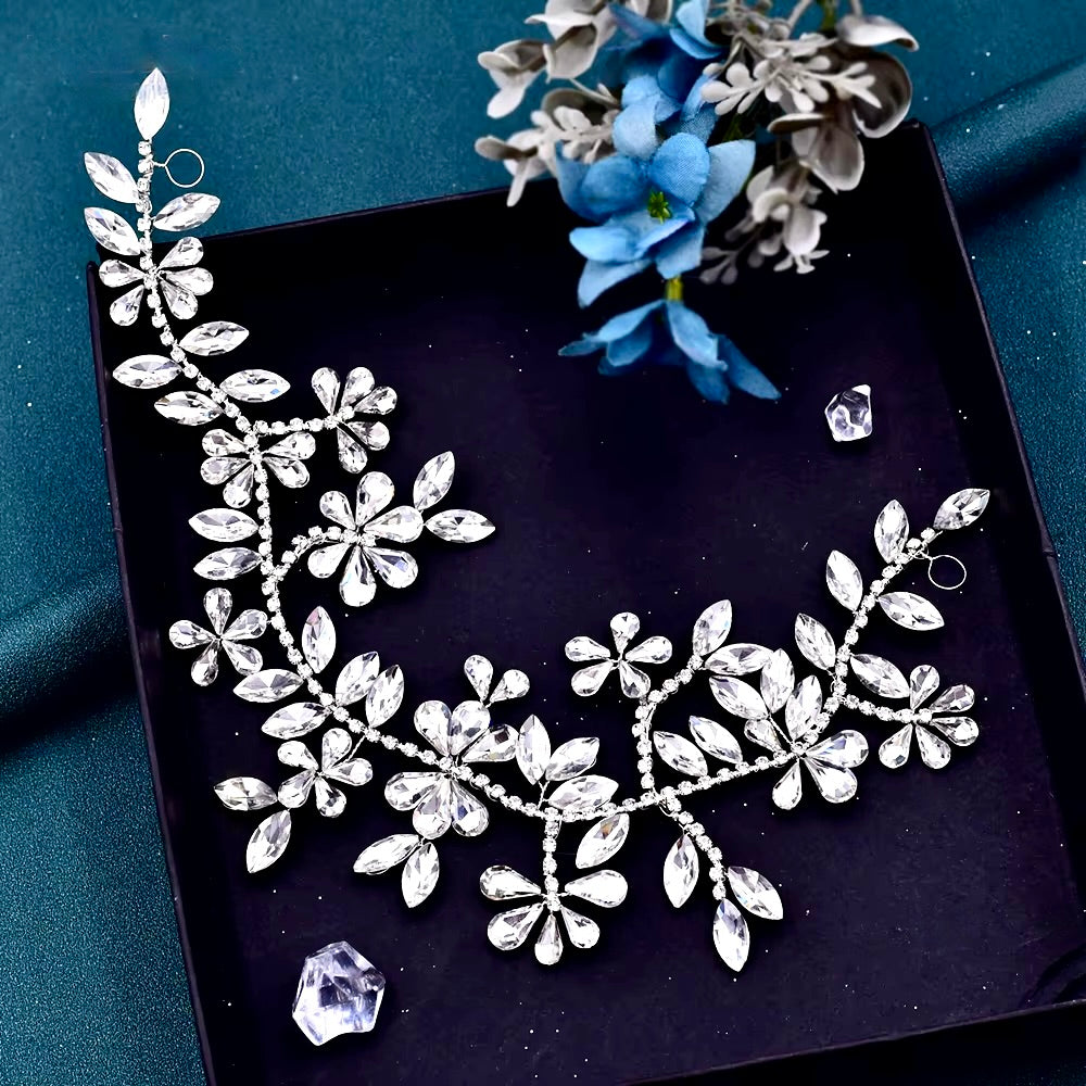 Dulce - Silver Crystal Bridal Hair Accessory