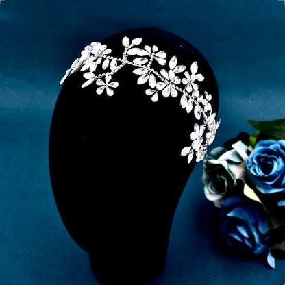 Dulce - Silver Crystal Bridal Hair Accessory