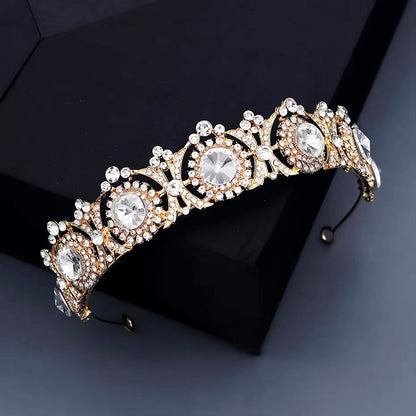 "Donatella" - Rhinestone Bridal Tiara - Available in Rose Gold and Silver