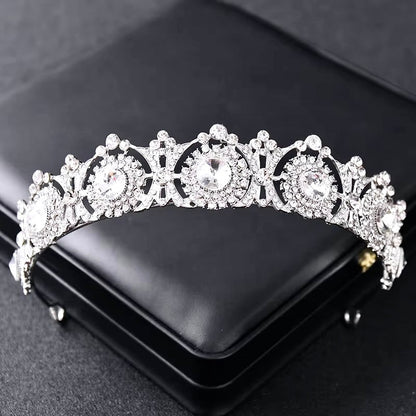 "Donatella" - Rhinestone Bridal Tiara - Available in Rose Gold and Silver