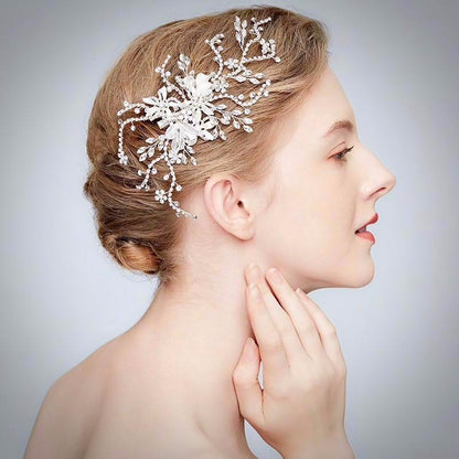 "Clarise" - Crystal Bridal Hair Clip/Vine