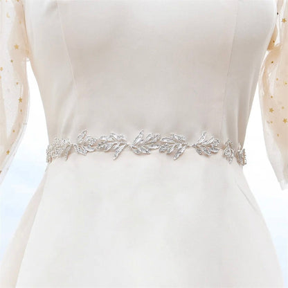 Uma - Crystal Wired Bridal Belt - Available in Silver, Rose Gold and Yellow Gold