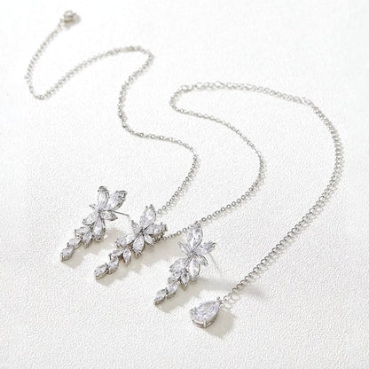 Vivienne - Cubic Zirconia Bridal Jewelry Set - Available in Silver, Rose Gold and Yellow Gold