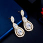 Sabine - Cubic Zirconia Bridal Earrings - Available in Silver, Rose Gold and Yellow Gold