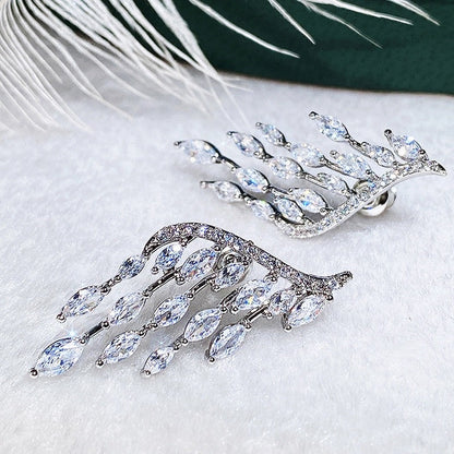 "Caroline" - Cubic Zirconia Bridal Earrings - Available in Silver, Rose Gold and Yellow Gold