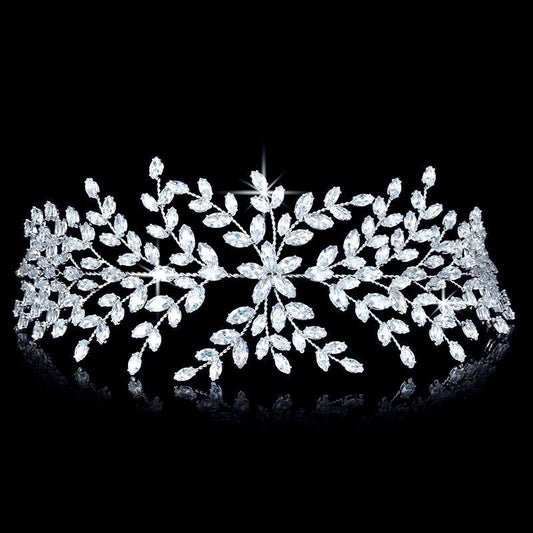 "Madeira" - Silver Cubic Zirconia Bridal Headband