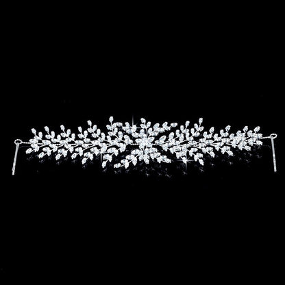 "Madeira" - Silver Cubic Zirconia Bridal Headband