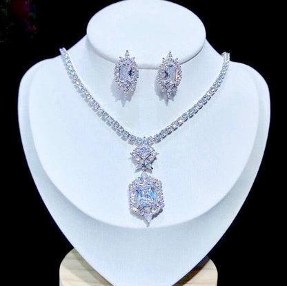 Savannah - Silver Cubic Zirconia Bridal Jewelry Set