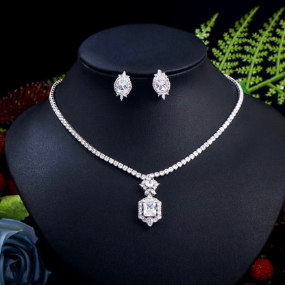 Savannah - Silver Cubic Zirconia Bridal Jewelry Set