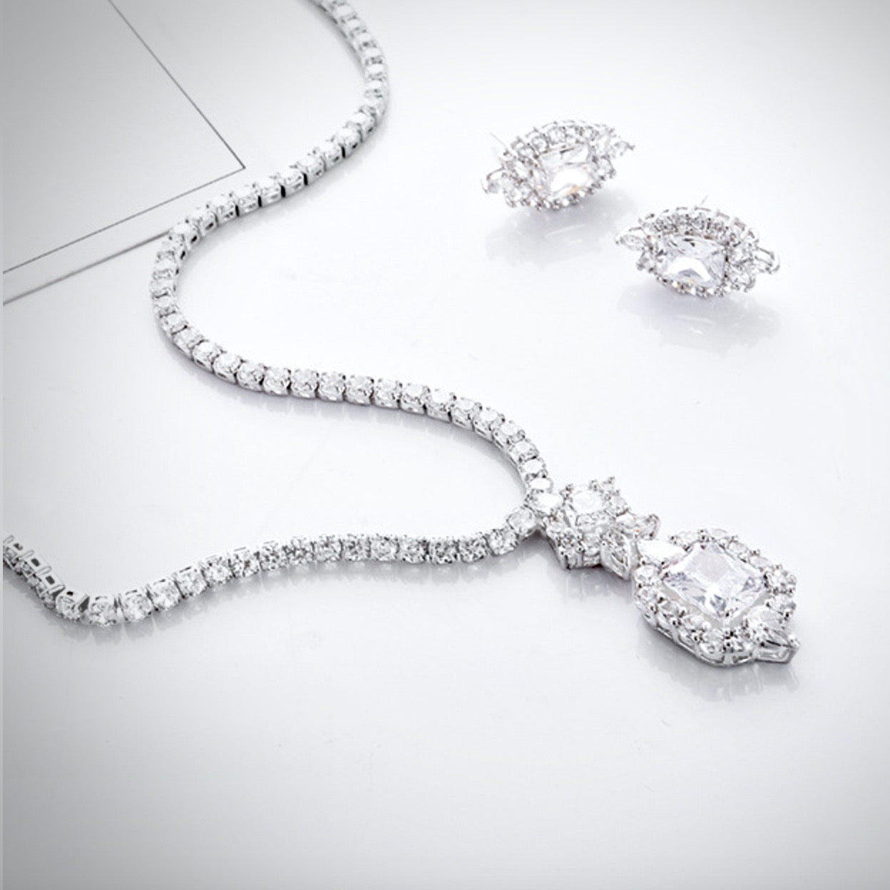 Savannah - Silver Cubic Zirconia Bridal Jewelry Set