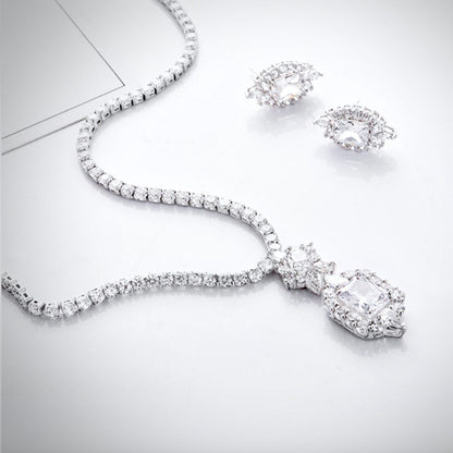 Savannah - Silver Cubic Zirconia Bridal Jewelry Set