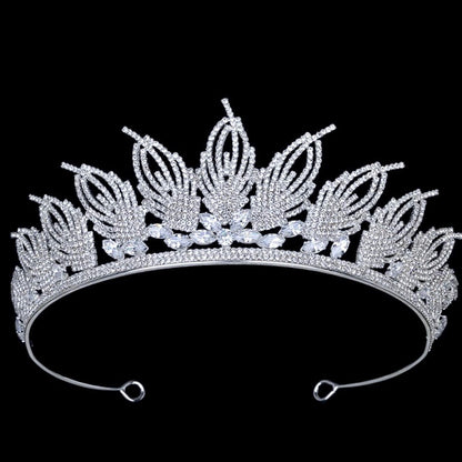 Elaine -  Cubic Zirconia Wedding Tiara - Available in Silver and Gold