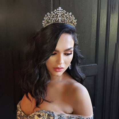 Ananda - Cubic Zirconia Bridal Tiara - Available in Silver, Yellow Gold and Rose Gold