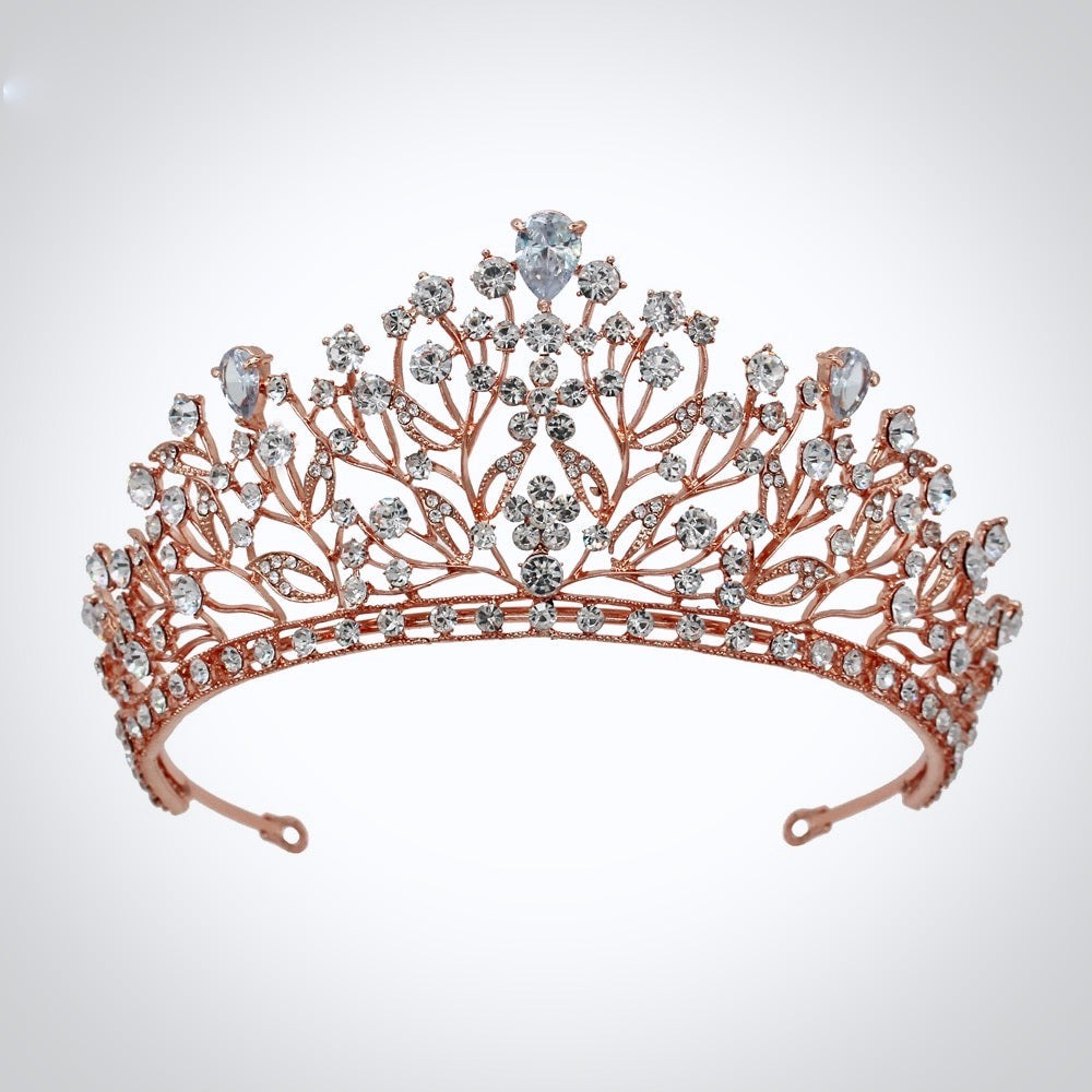 Ananda - Cubic Zirconia Bridal Tiara - Available in Silver, Yellow Gold and Rose Gold