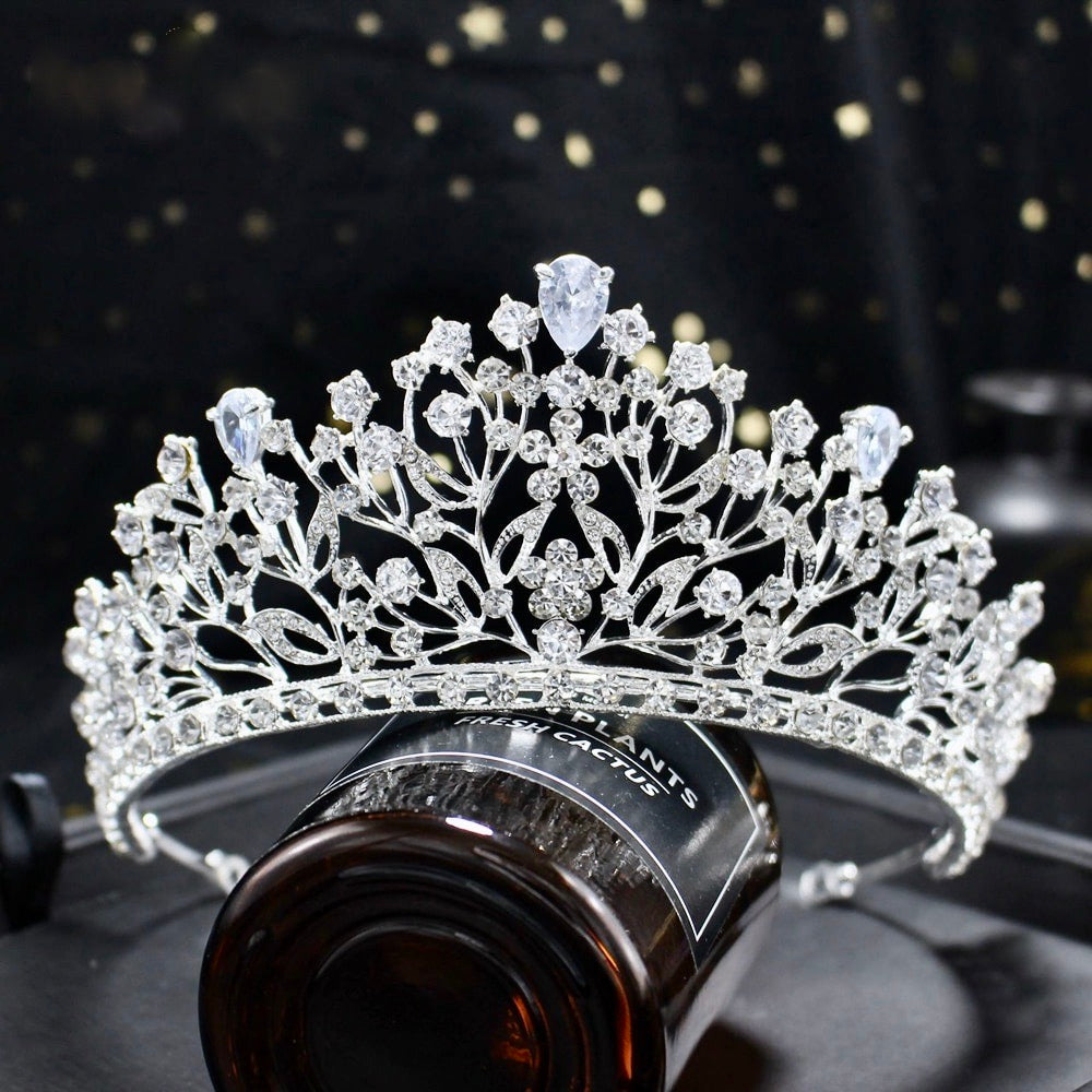 Ananda - Cubic Zirconia Bridal Tiara - Available in Silver, Yellow Gold and Rose Gold