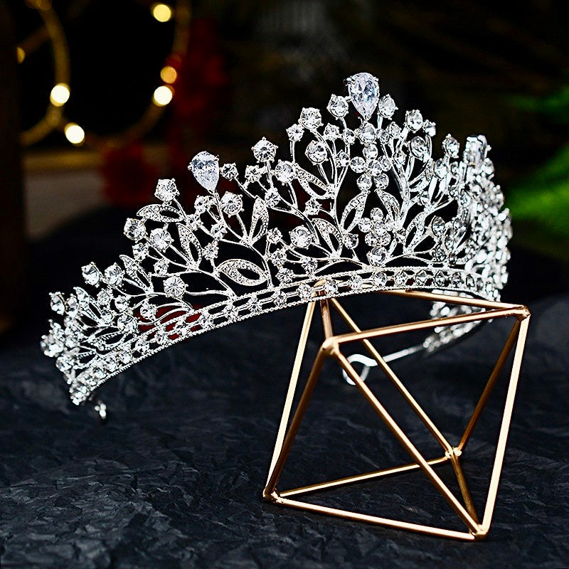 Ananda - Cubic Zirconia Bridal Tiara - Available in Silver, Yellow Gold and Rose Gold