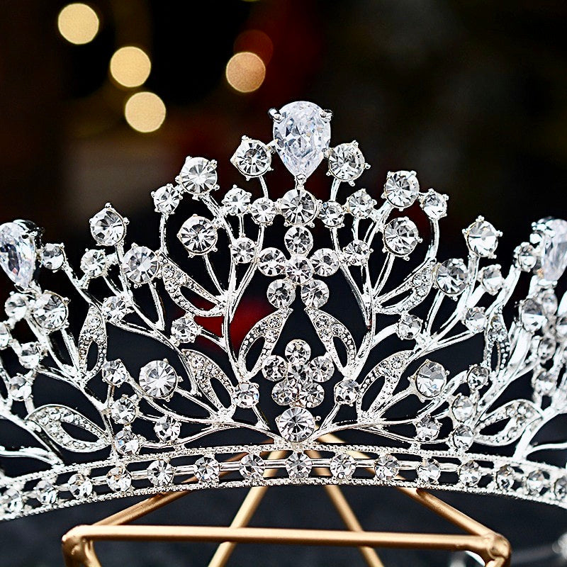 Ananda - Cubic Zirconia Bridal Tiara - Available in Silver, Yellow Gold and Rose Gold