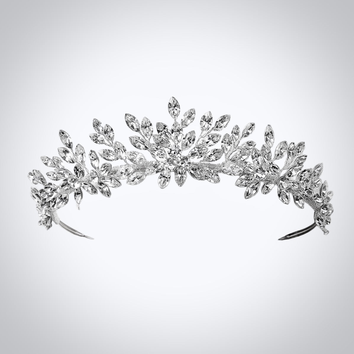 "Loralee" -  Cubic Zirconia Wedding Tiara - Available in Silver and Gold