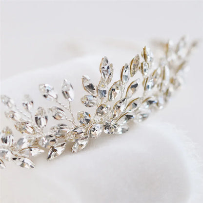 "Loralee" -  Cubic Zirconia Wedding Tiara - Available in Silver and Gold