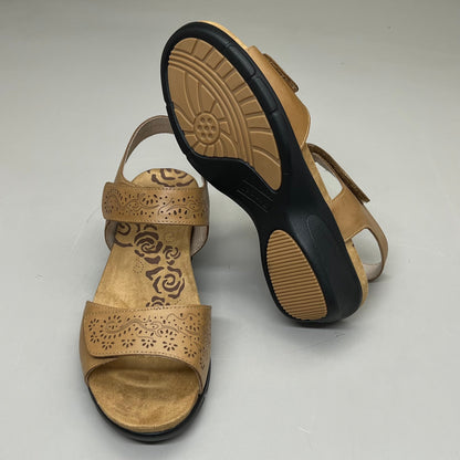PROPET Wanda Sandal w/Wedge Heel Design Womens Sz 8.5 XX WIDE (4E) Tan WSX203L