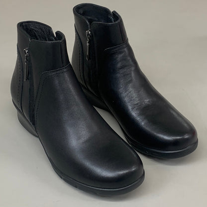 PROPET Waverly Leather Walking Ankle Boot M(B) Women's SZ 9 Black WFX085LBLKM-09
