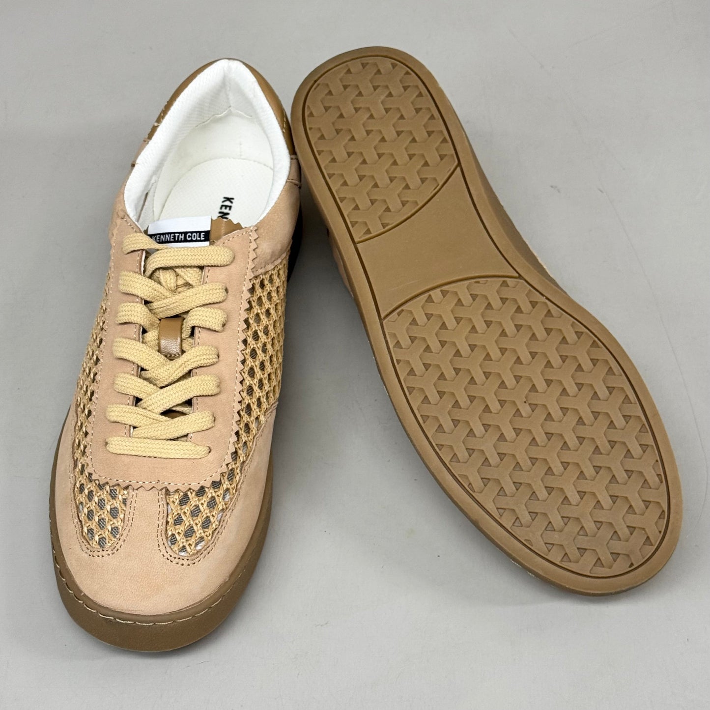 KENNETH COLE Sam Raffia Mesh Sneaker Women's Sz 10 Natural Mesh KL23SAM07