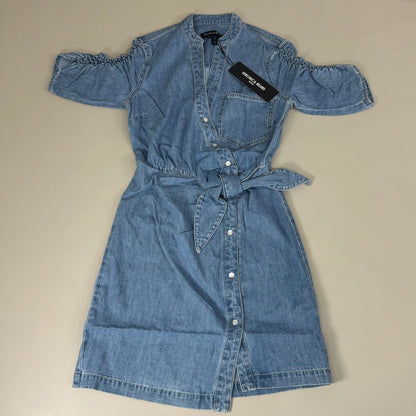 VERONICA BEARD Jeans Women's Dunn Mini Dress Sz-00 Iceberg J24067101286IC