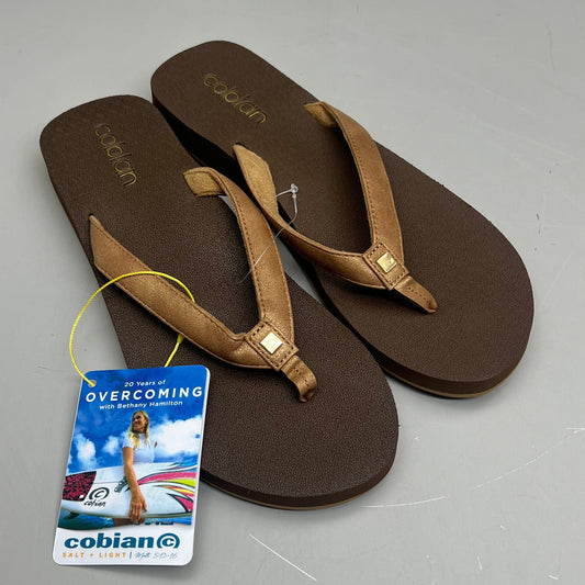 COBIAN Skinny Bounce Comfortable Synthetic Strap Women's Sz 9 Tan SKI25-230-09