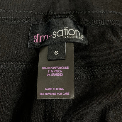 MULTIPLES Narrow Leg Pant  Petite Women's Sz 6 Black M2604P