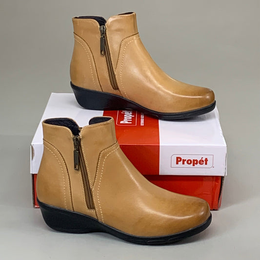PROPET Waverly Leather Walking Ankle Boot Women's SZ 8 Tan WFX085LTANM-08