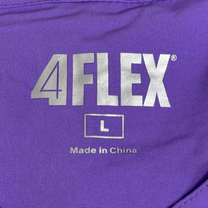GREEN TOWN 4 Flex Scrubs Jumpsuit Cinch In Waist Women's Sz L Ultra Violet GFX-023AST
