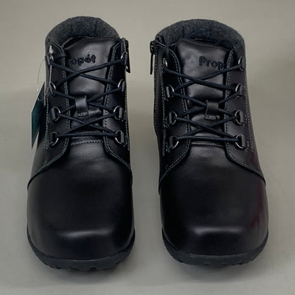 PROPET Delaney Leather Ankle Boot XX(4E) Women's SZ 8.5 Black WFV002LBLKE-08H