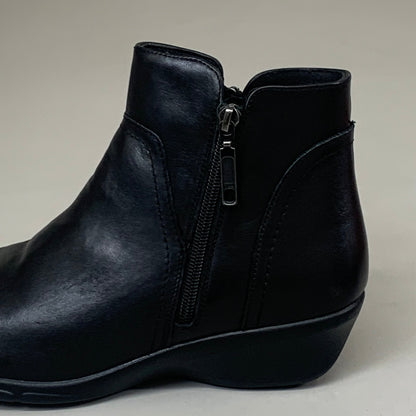PROPET Waverly Leather Walking Ankle Boot M(B) Women's SZ 9 Black WFX085LBLKM-09