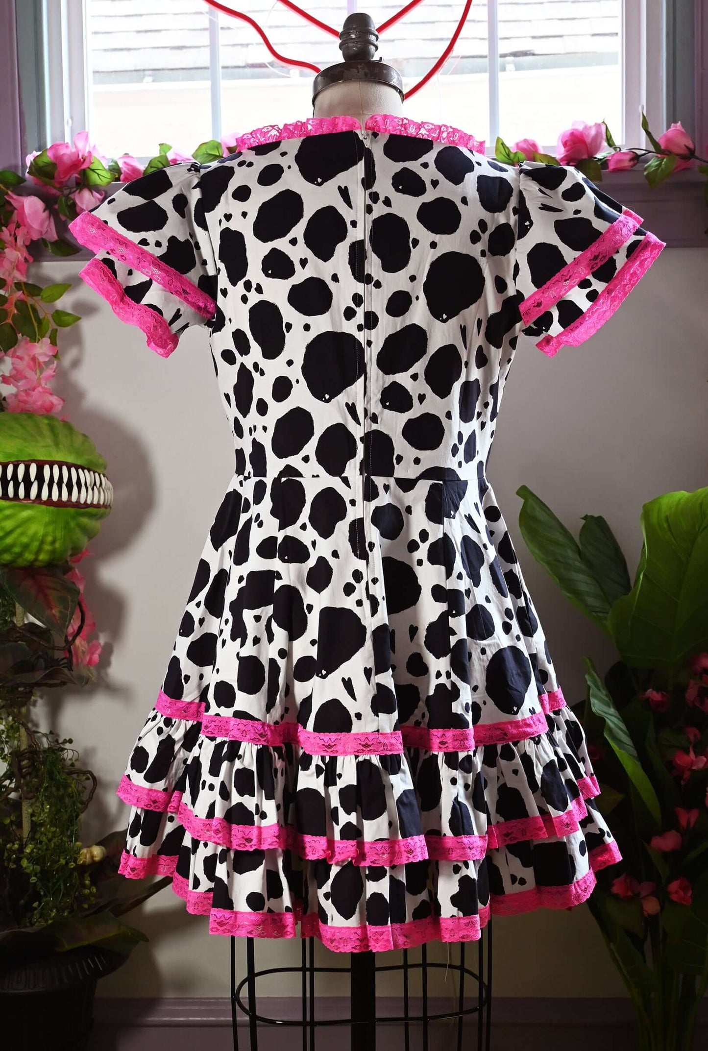 *PRE ORDER* Adelaide Mini Swing dress in Bessie Moo print