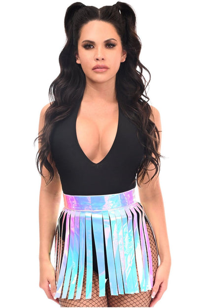 Blue/Purple Holo Fringe Skirt