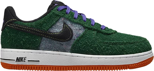 NIKE AIR FORCE 1 HALLOWEEN SHAGGY GREEN SIZE 3Y NEW