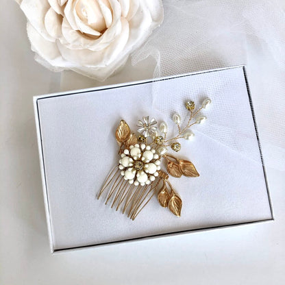 Jessie - Vintage Pearl Bridal Hair Comb
