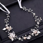 Karisa - Pearl and Crystal Bridal Headband / Vine - Available in Silver, Rose Gold and Yellow Gold