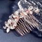 "Kinsley" - Crystal Bridal Hair Comb - Available in Silver, Rose Gold and Yellow Gold