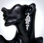 Leona - Silver Cubic Zirconia Bridal Earrings