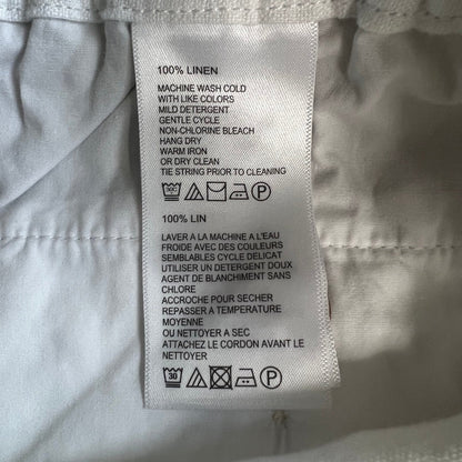 TOMMY BAHAMA Women's Palmbray Tapered Linen Pant White Size XL (New)