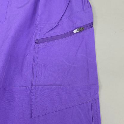 GREEN TOWN 4 Flex Scrubs Jumpsuit Cinch In Waist Women's Sz L Ultra Violet GFX-023AST