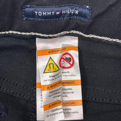 TOMMY HILFIGER JEANS Slim Bermuda Shorts Women's SZ 6 Waist 28 Black Magnet / Velcro Fly