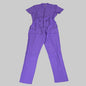 GREEN TOWN 4 Flex Scrubs Jumpsuit Cinch In Waist Women's Sz L Ultra Violet GFX-023AST