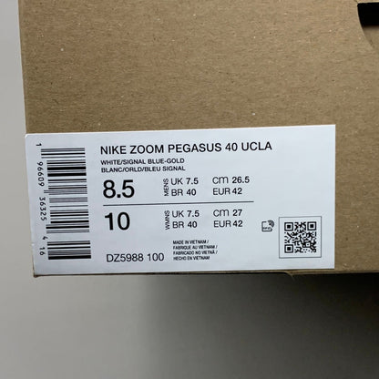 NIKE Zoom Pegasus 40 UCLA White/Signal Blue-Gold 10 Women's 8.5 Mens DZ5988 100