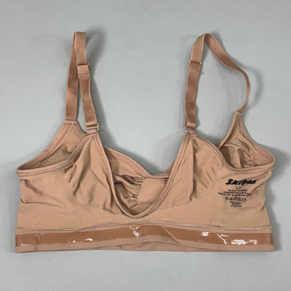 SKIMS Strong Support Seamless Bralette Pique Stitching Women's Sz L/XL Ochre