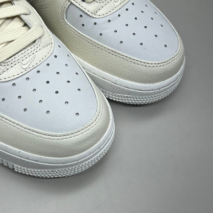 NIKE Air Force 1 07' LX Leather Sz Women's 7 Sail/Coconut Milk-Black DZ2708 101