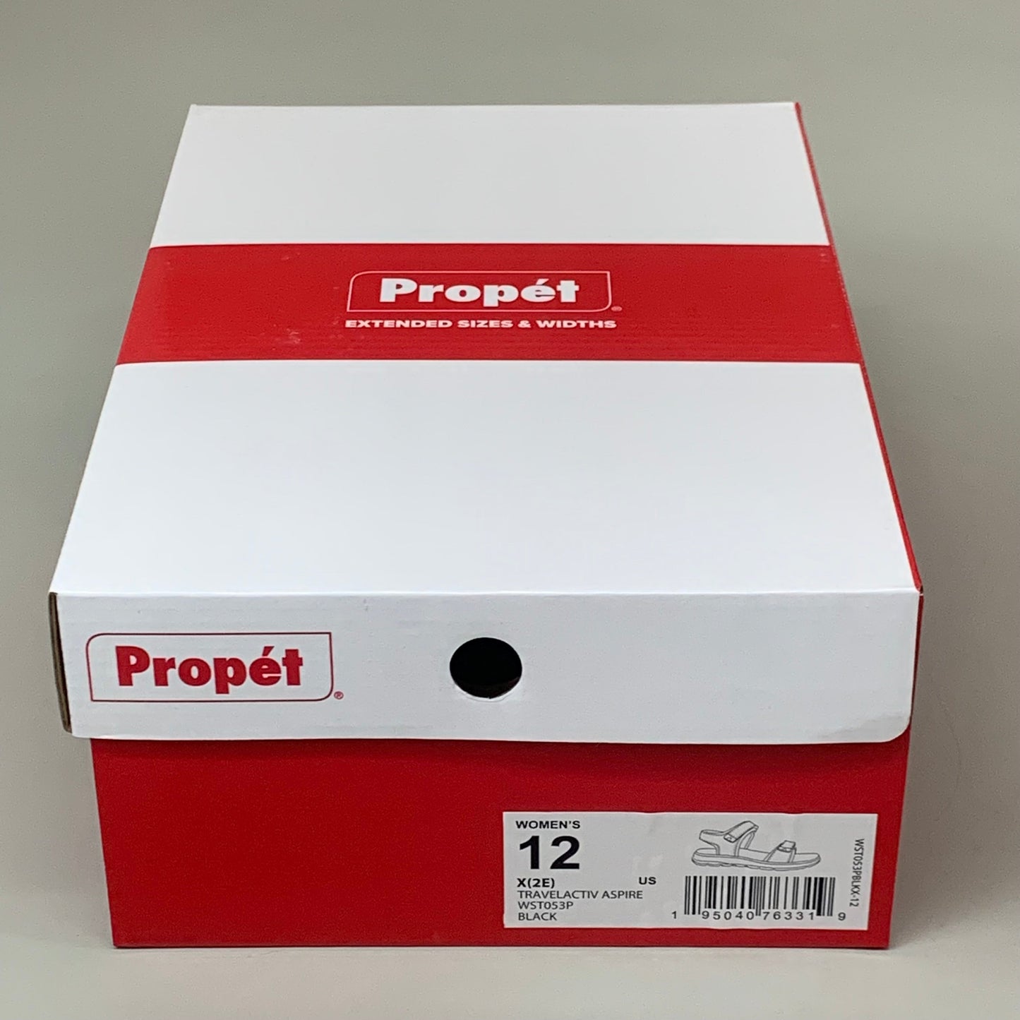 PROPET Travelactiv Aspire Sandals X(2E) Women's SZ 12 Black WST053PBLKX-12
